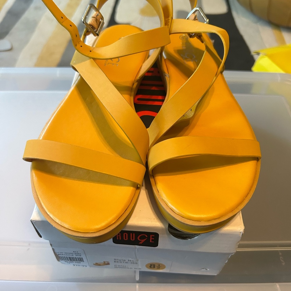 Rouge Helium Yellow Sandals Minimalist Design